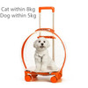 5-20Kg Transparent Pink Green Capsule Strollers Rolling Pet Travel Trolley For Puppies Dogs Cat Carriers Bag With Wheel