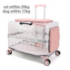 5-20Kg Transparent Pink Green Capsule Strollers Rolling Pet Travel Trolley For Puppies Dogs Cat Carriers Bag With Wheel