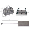 Pet Trolley Case Detachable Universal Wheel Breathable Foldable Large-capacity Dog Bag Cat Carrier for 15kg