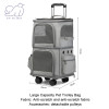 Double Layer Removable Rolling Wheels Small Animals Carrier for 2 Cats Dogs Breathable Comfort Trolley Travel Bag Box Supplies
