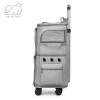 Double Layer Removable Rolling Wheels Small Animals Carrier for 2 Cats Dogs Breathable Comfort Trolley Travel Bag Box Supplies