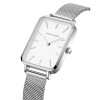 Rectangle Ultrathin Nordic Bauhaus Simple Design Japan Quartz Lady Fashion Stainless Steel Mesh Bracelet Belt Watches for Women