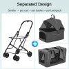 Foldable Pet Stroller, Dog Cage Jogger, Removable Carrier, Double Layer Cat Carrier, Trolley for Small and Medium Pet
