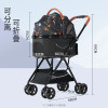 Bello Puppy Trolley Folding Cart Detachable Cat Carrier Dog Carrier Lightweight Strollers 3 in 1 Dog Cage for Small Dog Travel