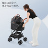 Bello Puppy Trolley Folding Cart Detachable Cat Carrier Dog Carrier Lightweight Strollers 3 in 1 Dog Cage for Small Dog Travel