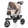 3 Wheel Pet Stroller Outdoor Portable Foldable Pet Cart Breathable Dog Trolley Load Bearing 15kg Pet Carrier