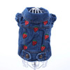 Jeans Pet Dog Jacket Strawberrys Blue Denim Coat Dress Puppy Spring/Autumn Clothes Apparel