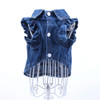 Jeans Pet Dog Jacket Strawberrys Blue Denim Coat Dress Puppy Spring/Autumn Clothes Apparel