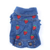 Jeans Pet Dog Jacket Strawberrys Blue Denim Coat Dress Puppy Spring/Autumn Clothes Apparel