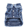 Dog Jeans Jacket Cute Casual Blue Denim Coat Vest Pet Puppy Clothes Apparel 6 Sizes 2 Colours