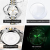 OLEVS 9931 Diamond-shaped Fashion Watch For Women, Quartz Waterproof Stainless Steel Strap Women Wristwatches Luminous Calendar