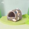 Hamster Sleeping Bed Small Animal Hammock Bed Hideout Bedding Toy Winter House Lovely Print Hanging Bed Squirrels Habitat Decors