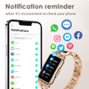 Smart Watch With Steel Band For Women Girls Sleep Monitor Calorie Pedometers Fitness Tracker Waterproof Smartwatch Android IOS