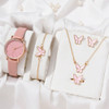 Watch Set For Women Luxury Leather Analog Ladies Quartz Wrist Watch Fashion Bracelet Watch Set Holiday Gifts Montre
