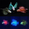 Aquarium Artificial Luminous Lionfish Fish Tank Landscape Silicone Fake Fish Floating Glow In Dark Ornament Home Decoration