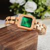 BOBO BIRD Wood Watch for Women Elegant Crafted Engraved Wooden Wristwatch Mini Rectangle Lady Quartz Watches with Gift Box