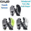 GIYO New Cycling Gloves for Autumn Winter Warm Waterproof Anti slip All Finger Shock Absorbing Touch Screen Bicycle Equipment