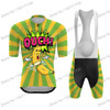Funny Powered By Bananas Cycling Jersey Set Mens Cycling Clothing Summer Road Bike Shirts Suit Bicycle Bib Shorts MTB Maillot