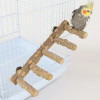 Natural Wood Parrot Bird Perches Bird Stand Paw Grinding Fork Parakeet Climb Stand Branch Ladder Toys Bird Cage Bird Accessories