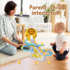 2023 Kids Electric Small Duck Climbing Stairs Toy DIY Rail Racing Track Music Roller Coaster Duck Toy For Baby Kids Gift