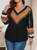 Finjani Plus Size Fashion V-Neck Knitted Sweater Pullover Basic Long Sleeve T-shirt Female Autumn Winter Jumpers Top Y2K Women