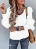 Plus Size Women's Fashion Square Neck Long Lantern Sleeve Solid Color Sweater Fit Chunky Knitted Sweaters Pullover Jumper Tops