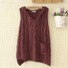 Plus Size Sweaters Vest Women Loose High Strecth Twist Knitting Pullover VINTAGE Curve Asymmetrical Hooded Jumper E2-0517