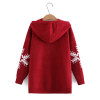 4xl Autumn Plus Size Jumper Woman Clothing LOOSE Knitted Pullover Fashion Snowflake Dobby Hooded Curve Sweater Winter