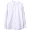 Women's Clothing Blouses&Shirts Plus Size 2021 Spring Fashion Casual Long Sleeve Jacquard Cotton OL White Tops Chemise Femme