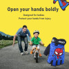 Kids Bike Gloves Half Finger Sport Running Overlock Sewing Anti-Slip Stretch Cycling Boy Girl Gloves For Childre Cartoon Spider