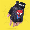 Kids Bike Gloves Half Finger Sport Running Overlock Sewing Anti-Slip Stretch Cycling Boy Girl Gloves For Childre Cartoon Spider