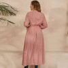 3XL 4XL Plus Size Women Clothing Elegant Long Sleeves Polka Point Female Maxi Dress Casual Travel Vacation Chiffon Dress