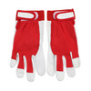 1pair Mechanic Work Glove Leather Welding Coat Heavy Industrial Glove Red White Heavy Sports Protective Gloves Sport Glove