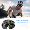 Bicycle Helmet Adjustable Bike Hard Hat Racing Riding Helmet with Windproof Glasses Unisex Helmet for Outdoor Cycling Equipment