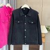 Womens Plus Size Washed Cotton Denim Jacket Autumn Casual Clothing Fashion Candy Color Outwear Curve Coats S74 1144