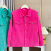 Womens Plus Size Washed Cotton Denim Jacket Autumn Casual Clothing Fashion Candy Color Outwear Curve Coats S74 1144