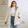 HaiLuoZi 2023 New Women's Winter Jackets Plus Size Short Warm Hooded Female Outwear Zip Up Quilted Stylish Coat Women 1170