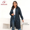 HaiLuoZi Women's Spring Coat 2022 High Quality Mid-Length Plus Size Women Jacket Fashion Casual Hooded Windproof Outwear 9722