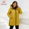 HaiLuoZi 2022 New Winter Women's Jacket Plus Size Pocket Thick Windproof Cotton Parka Warm Hooded Female Outwear Women Coat 87-2