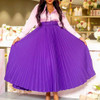Plus Size Casual Elegant Solid Color Waistband High Waist Large Skirt Hem Medium Length Pleated Temperament Draped Skirt
