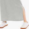 Plus Size Drawstring Waist Long Summer Spring Knot Skirt Elastic Waist Pocket Slits Ankle Length Casual Gray Sport Skirt 7XL 8XL