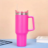 1pc 40oz 304 Stainless Steel Straw Water Bottle, Portable Leakproof Cup Tumbler For Outdoor Driving Sports