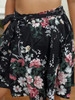 Finjani Plus Size Floral Print Paper Bag Waist Belted Skirt Womens 2022 Summer High Waist Flare Skirt