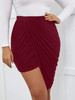 Finjani Sexy Slanted Skirts Slim Ruched Asymmetrical Hip Wrap Skirts Plus Size Chic And Elegant Woman's Skirt