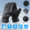 Winter Motorcycle Cycling Gloves Thickened Waterproof Skiing Gloves Plus Velvet Warm Sport Gloves for Outdoor Riding Hiking