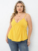 Finjani Cami Top Peplum Hem Cami Tops Plus Size Solid Cami Top Summer Women Clothing 2023