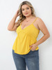 Finjani Solid Ruffle Hem Cami Top Summer Plus Size Women's Tank Tops Hot Selling Women Plus Size Sexy Tank Top