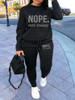 Sets Outifits 2023 New Plus Size Geometric Print Colorblock Sweatshirt & Drawstring Sweatpants Set Of Two Fashion Casual Pieces