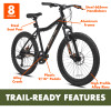 Ozark Trail 24 in. Youth Glide Aluminum Mountain Bicycle, 8 Speeds, Front Suspension, Black mountain bike  bicycles