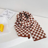 New Autumn Winter Unisex Children Plaid Scarves Knitted Soft Korean Style Shawl Warm Baby Kids Neckerchief